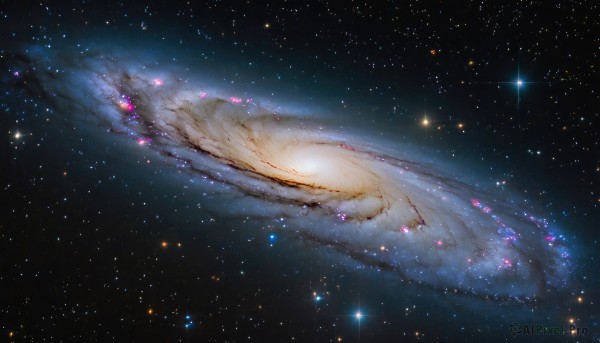 A galaxy showcased in a vivid outdoors