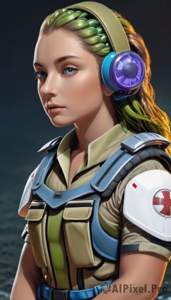A peaceful image of a female in dynamic scene