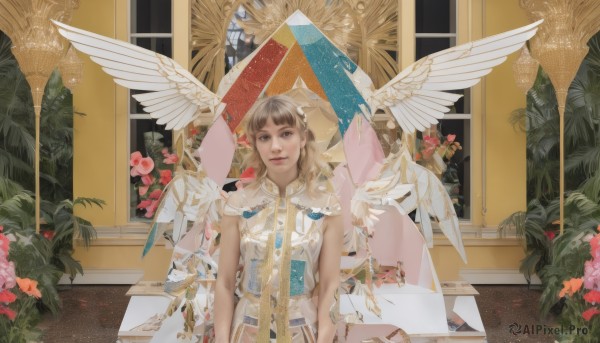 A ethereal window featuring a female