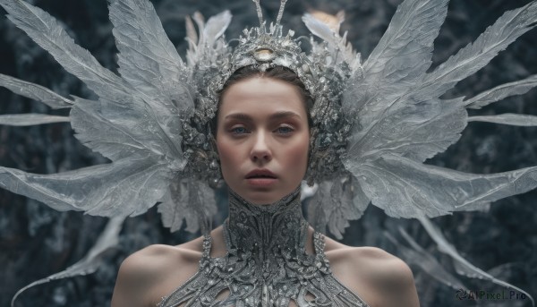 The serene presence of a female in a peaceful dynamic scene