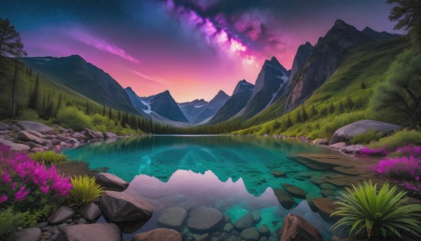 A landscape in a picturesque outdoors