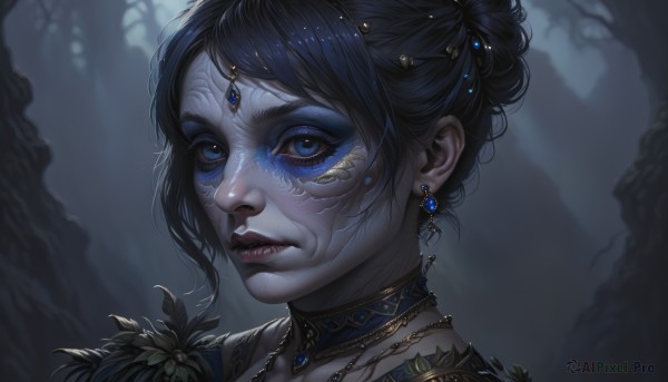 The beauty of a female set in a enchanting outdoors