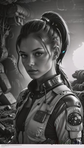 Dynamic scene brought to life with a captivating female
