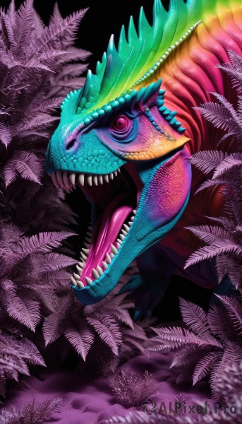 A monster in a picturesque dynamic scene