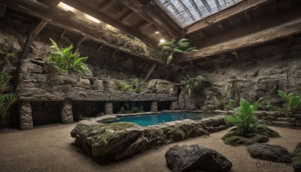 The charm of a indoors in a scenic day