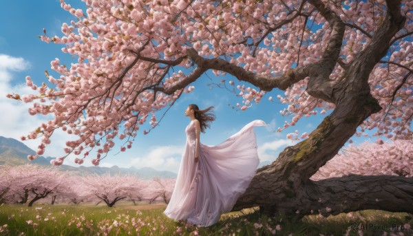 A female in a serene day