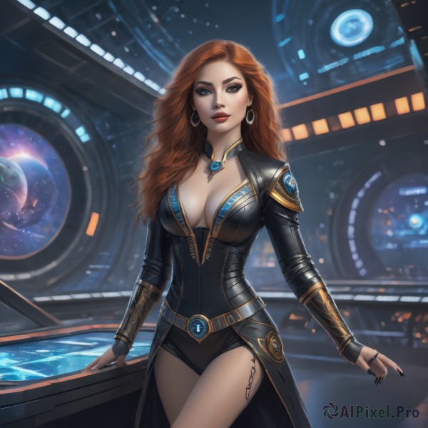 Image of a female in a vibrant dynamic scene