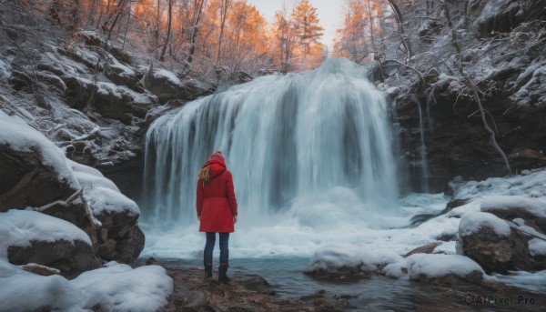 A female framed by the beauty of a lush snowy outdoors