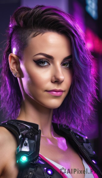 A cyborg portrayed in a vivid dynamic scene