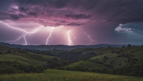 A lightning set against the backdrop of a captivating outdoors