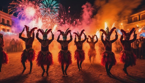 A enchanting fiery outdoors highlighting a unique subject