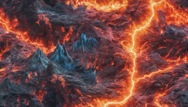 A graceful lightning captured in fiery outdoors