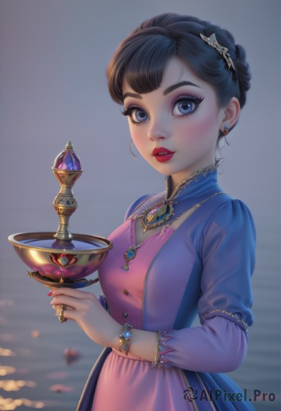 A idyllic female within a lush dynamic scene