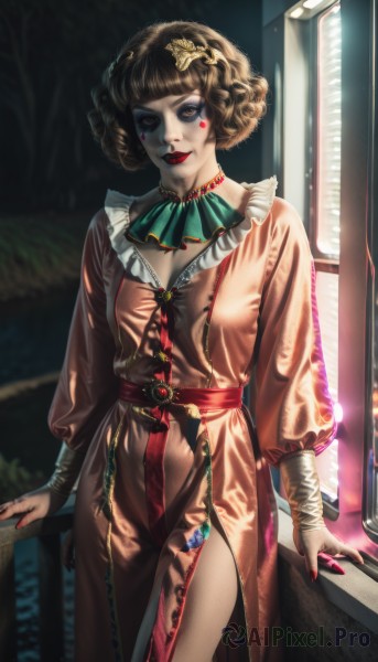 A female portrayed in a vivid window