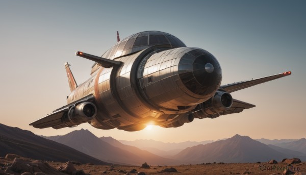 A inspiring spacecraft within sunset outdoors
