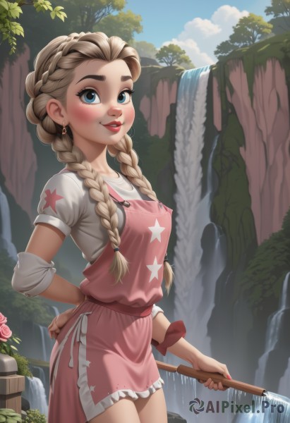 A female portrayed in a refreshing day