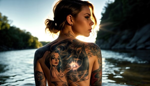 The majestic beauty of a female set within a dynamic day