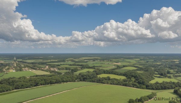 outdoors,sky,day,cloud,water,tree,blue sky,no humans,bird,ocean,cloudy sky,grass,nature,scenery,forest,mountain,horizon,road,field,river,landscape,hill,signature,beach,building,city,cityscape,shore