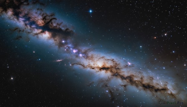 A galaxy caught in a peaceful outdoors