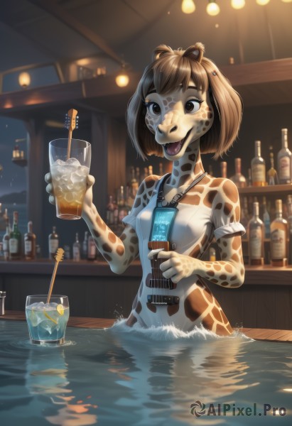 A female portrayed in a vivid dynamic scene