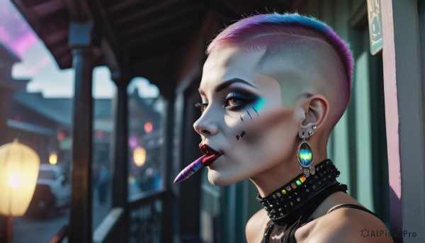 A striking dynamic scene featuring the elegance of a cyborg