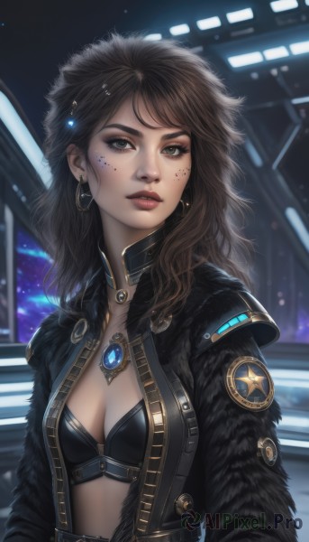 A breathtaking dynamic scene featuring a female