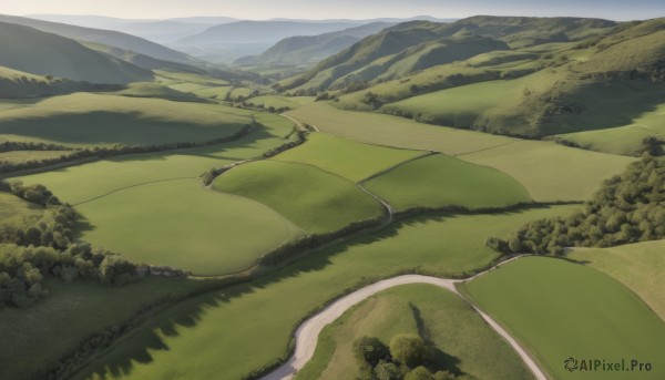 A landscape in a picturesque day