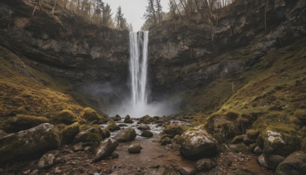 The charm of a waterfall in a scenic outdoors