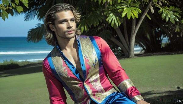 The timeless beauty of a male in a tranquil day