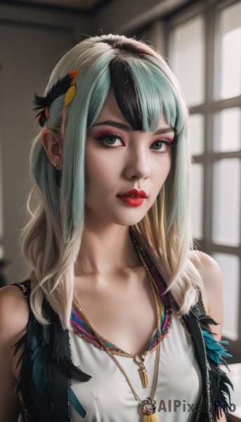 A ethereal window showcasing a female