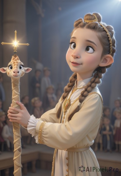 A child portrayed in a vivid sunlight