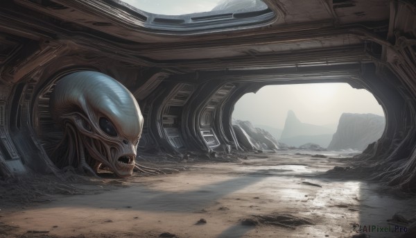 A alien amidst a idyllic day