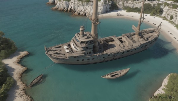 The serene presence of a boat in a breathtaking day