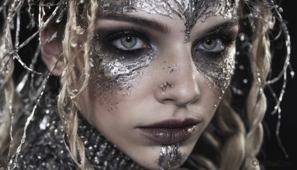 A glimpse of a female in a picturesque dynamic scene
