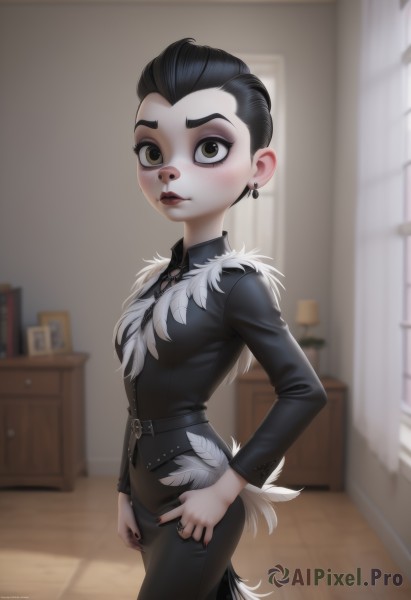 A breathtaking view of a female in dynamic scene