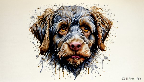 A idyllic dog within a beautiful dynamic scene