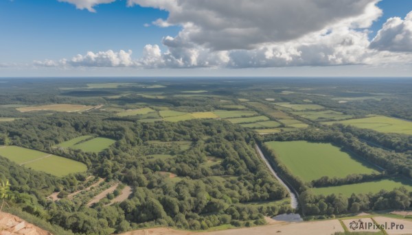 A majestic landscape within a lush day