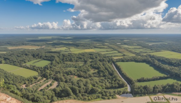 outdoors,sky,day,cloud,water,tree,blue sky,no humans,ocean,beach,cloudy sky,grass,building,nature,scenery,forest,mountain,horizon,road,field,river,landscape,shore,path,hill