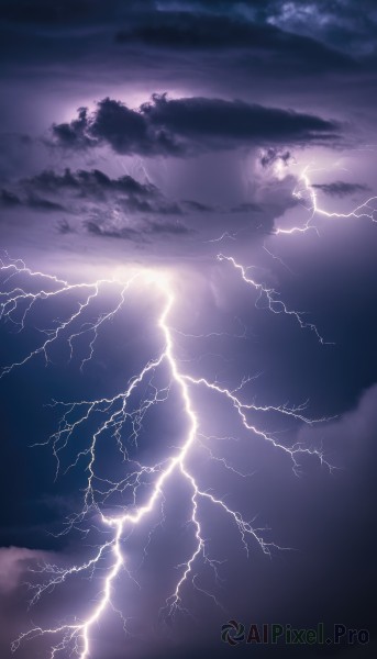 The allure of a lightning in a dynamic outdoors