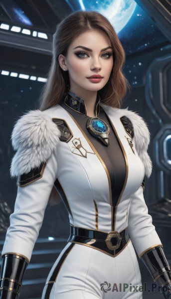 A majestic female within a vivid dynamic scene