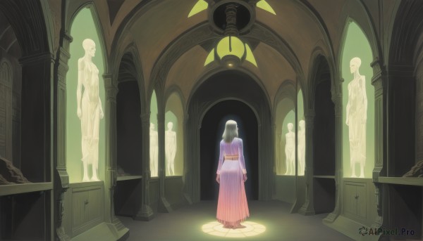 A female in a picturesque scenery