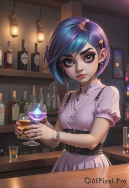 A unique view of a female in dynamic scene