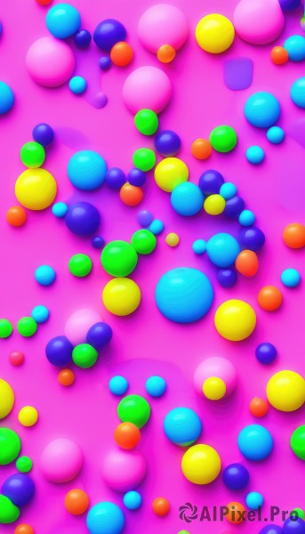 solo,no humans,from above,candy,balloon,colorful,blurry,gradient,pink background,scenery,pink theme,multicolored background,too many,still life