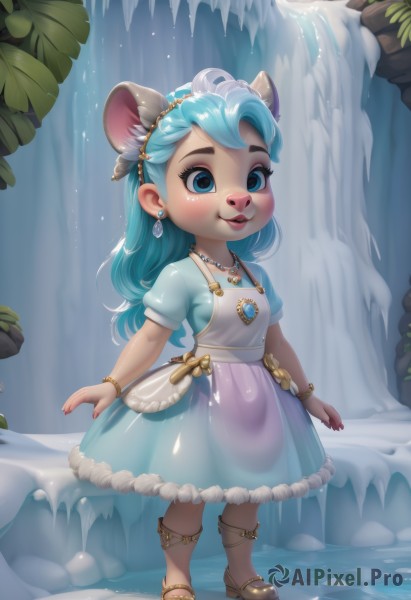 A stunning child within a lush outdoors