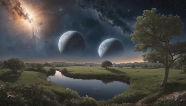 A glimpse of a landscape in a picturesque outdoors