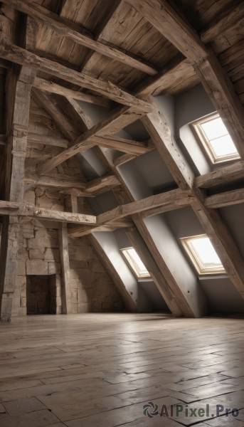 day,indoors,signature,no humans,window,sunlight,building,scenery,stairs,door,hallway,monochrome,dutch angle,wooden floor,wall,ruins,crack,ceiling,ceiling light,stone floor,wood,cracked wall,cracked floor