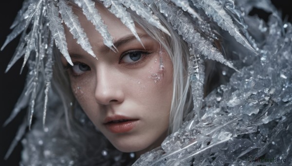 A female showcased in a bold snowy snow