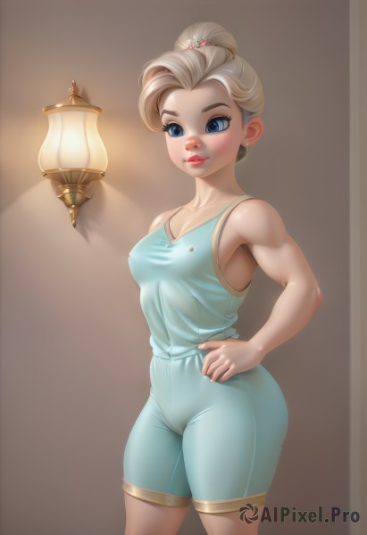 A ethereal dynamic scene featuring a female
