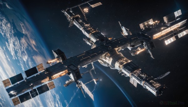 A inspiring spacecraft within scenery