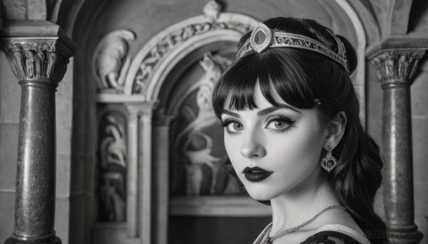 A captivating female within dynamic scene